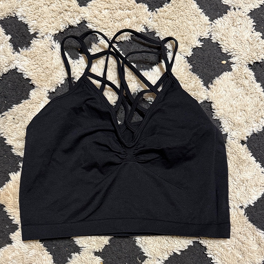 Buckle Black Strappy Bandeau